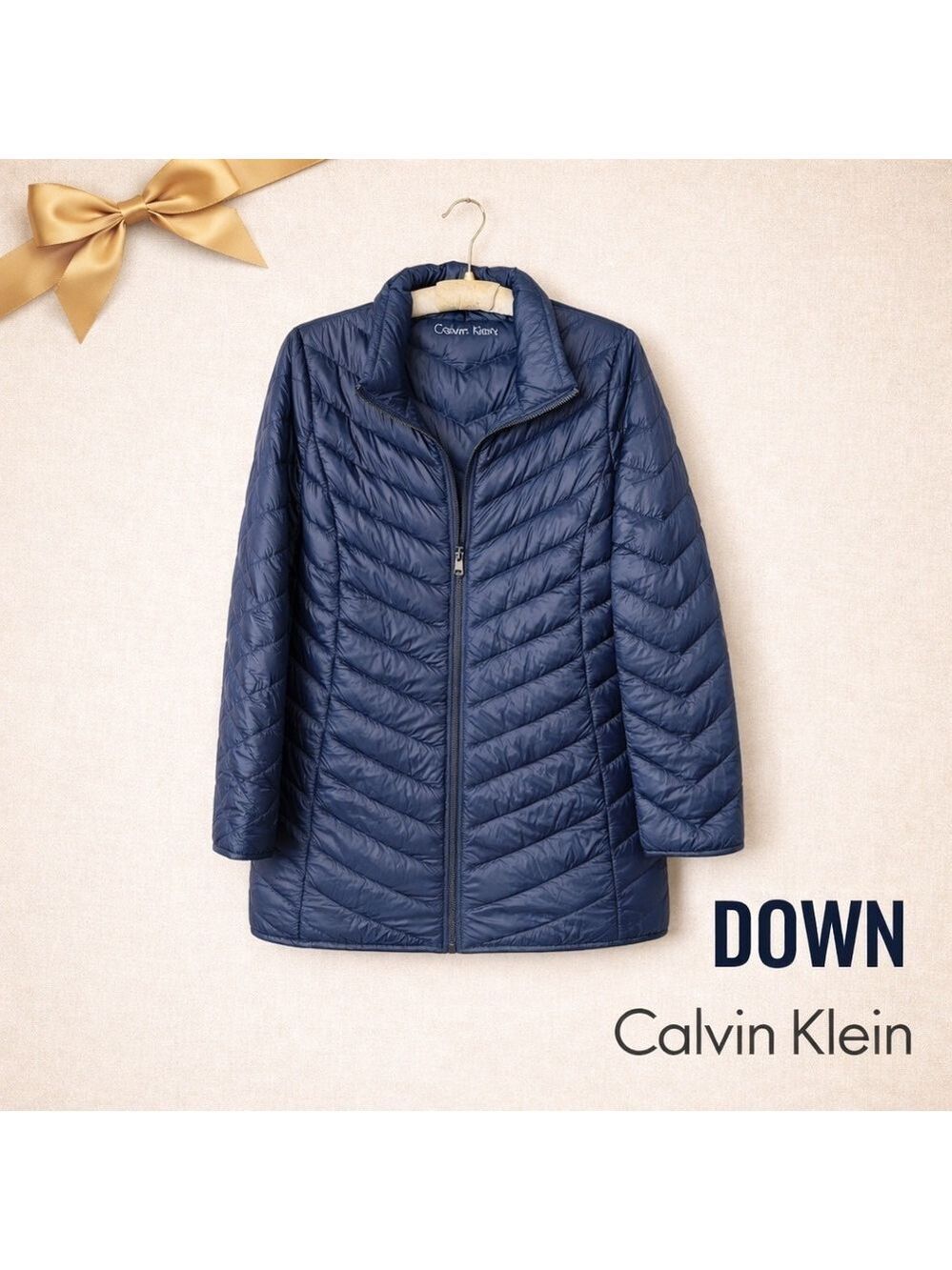 Calvin Klein Packable Down Puffer Jacket XXL Navy